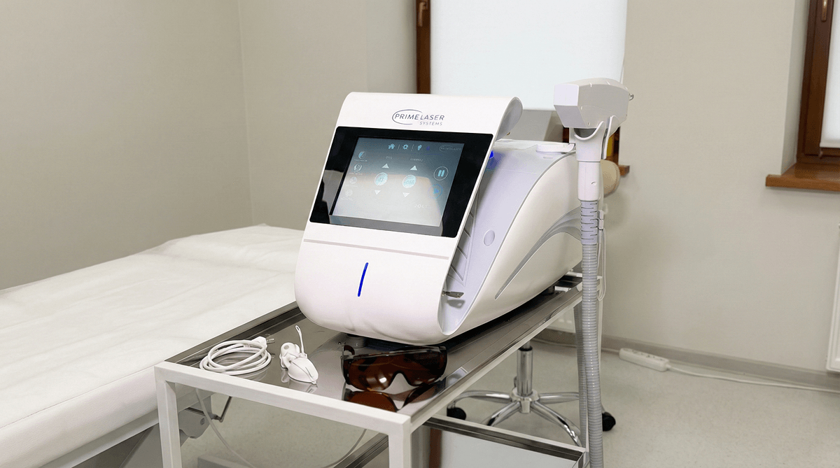 Сучасний апарат Prime Laser Systems для лазерного видалення татуювань та татуажу